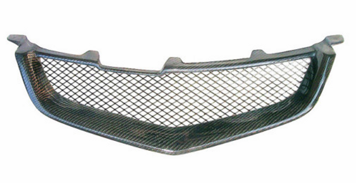 AC320GRMC - Advan Techno-R Design 2004-2005 Acura TSX Carbon Front Grill