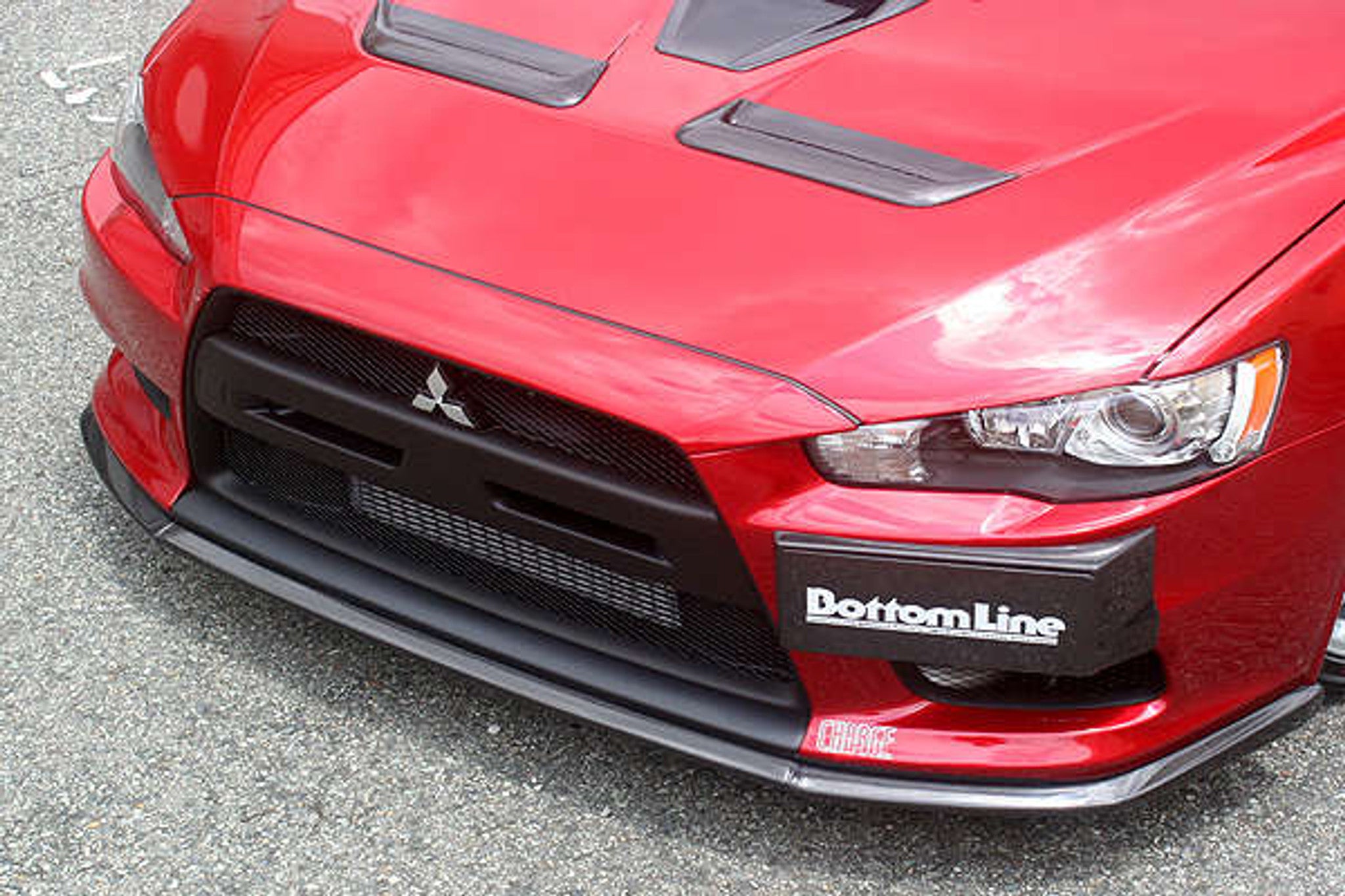 Charge Speed 2008-2017 Mitsubishi Lancer Evo X Bottom Line Type-1 Front Lip FRP