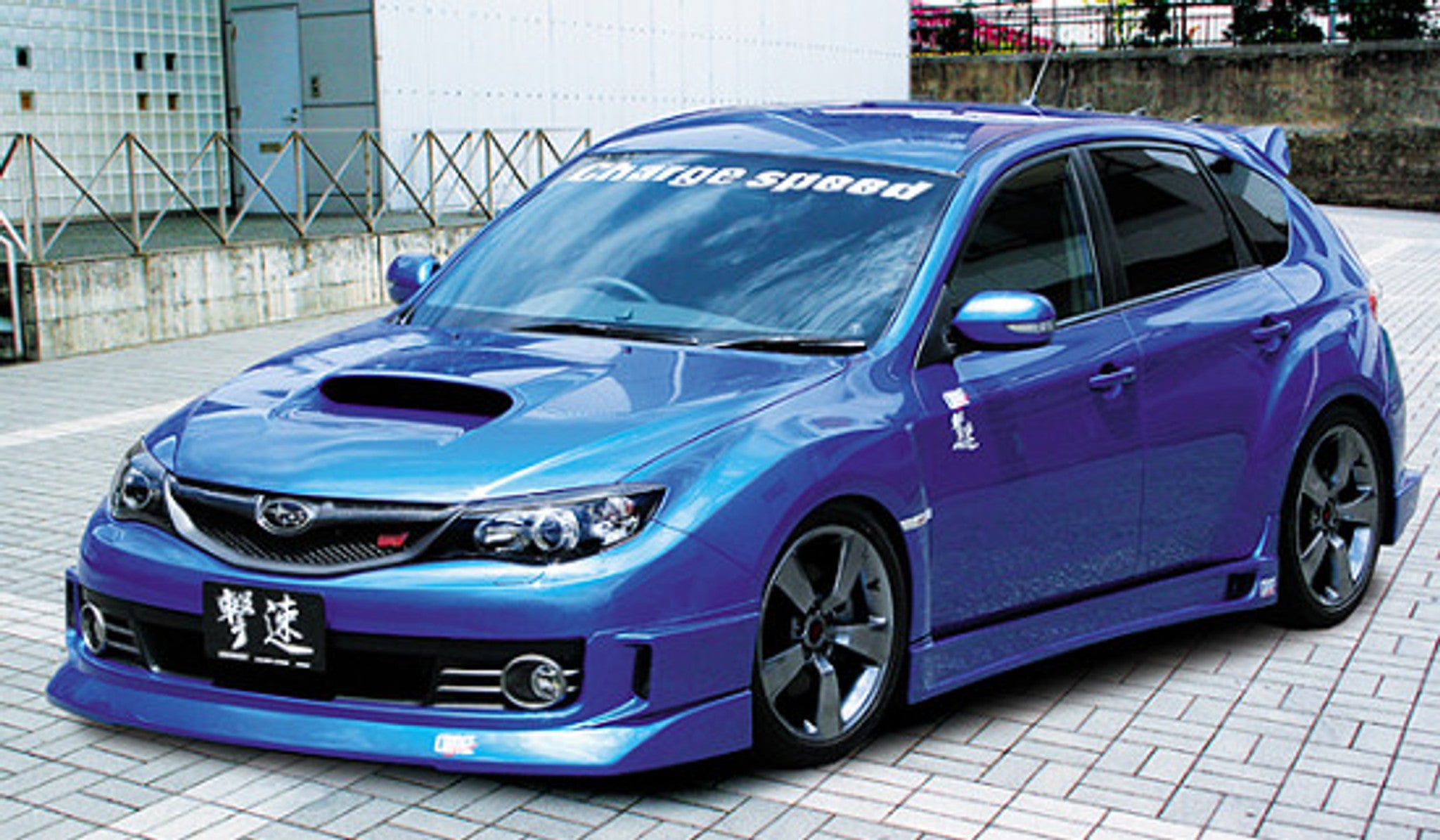 Charge Speed 2008-2010 Subaru WRX STi GR-B Hatchback Front Half Spoiler for STi