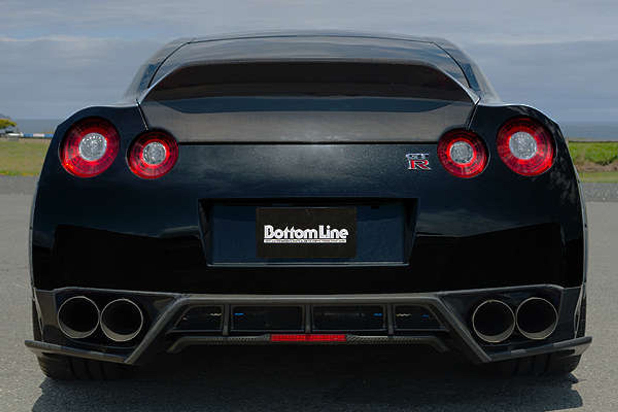 Charge Speed 2012-2016 Nissan GTR R35 Chuki Bottom Line Rear Bumper Diffuser Gloss Carbon