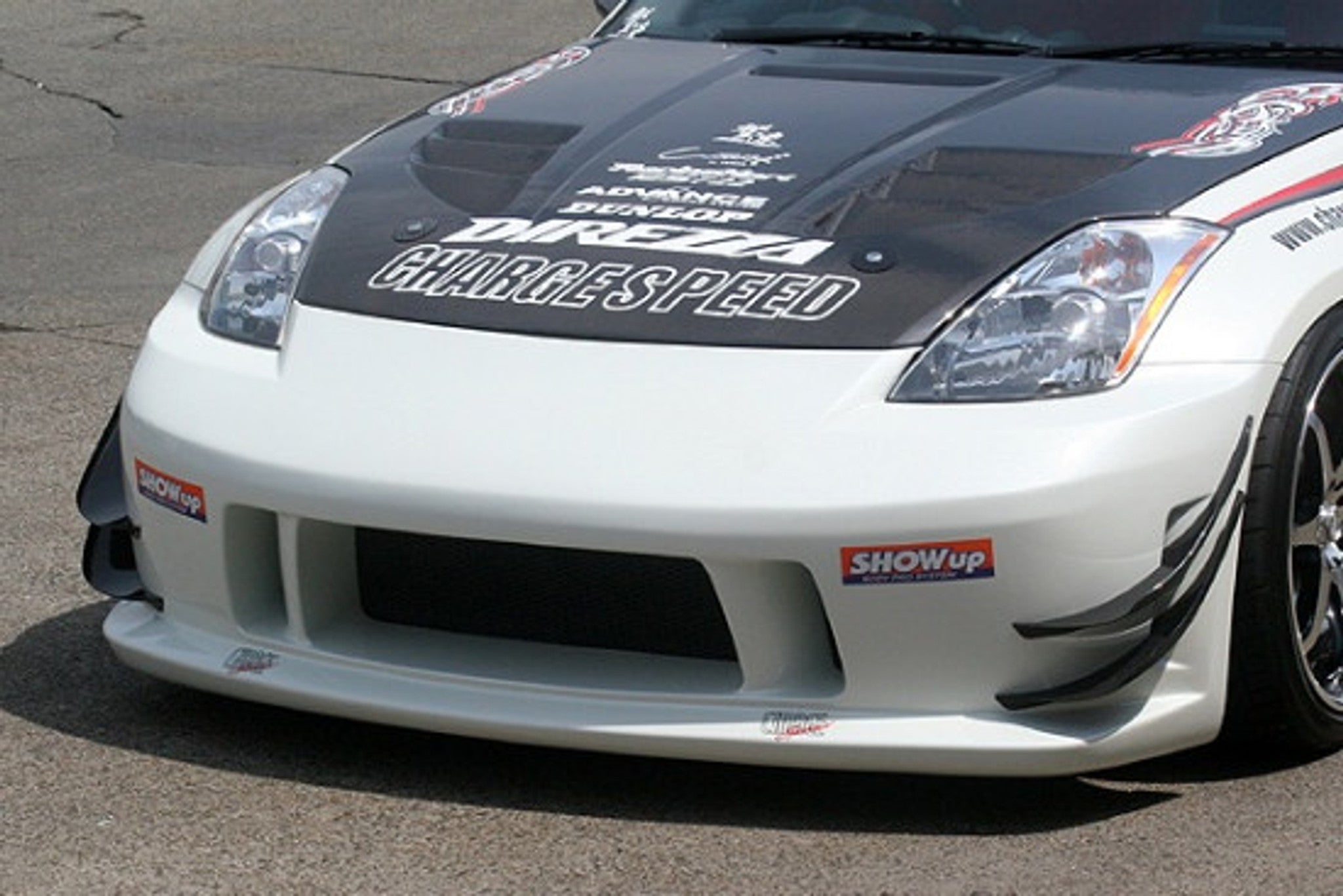 Charge Speed 2003-2008 Nissan 350Z Carbon Upper and Lower Canard Kit MADE ONLY FOR THE Charge Speed TYPE1 FRONT BUMPER