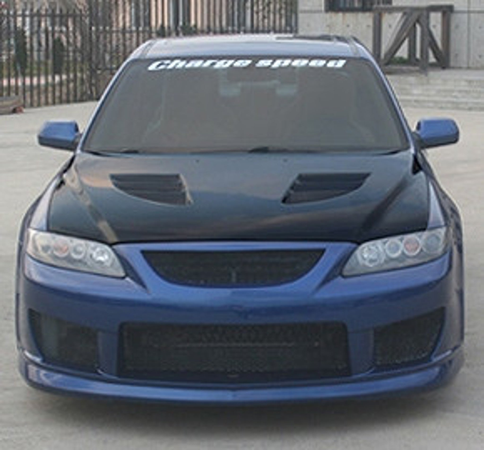 Charge Speed 2003-2008 Mazda 6 Vented Hood Carbon