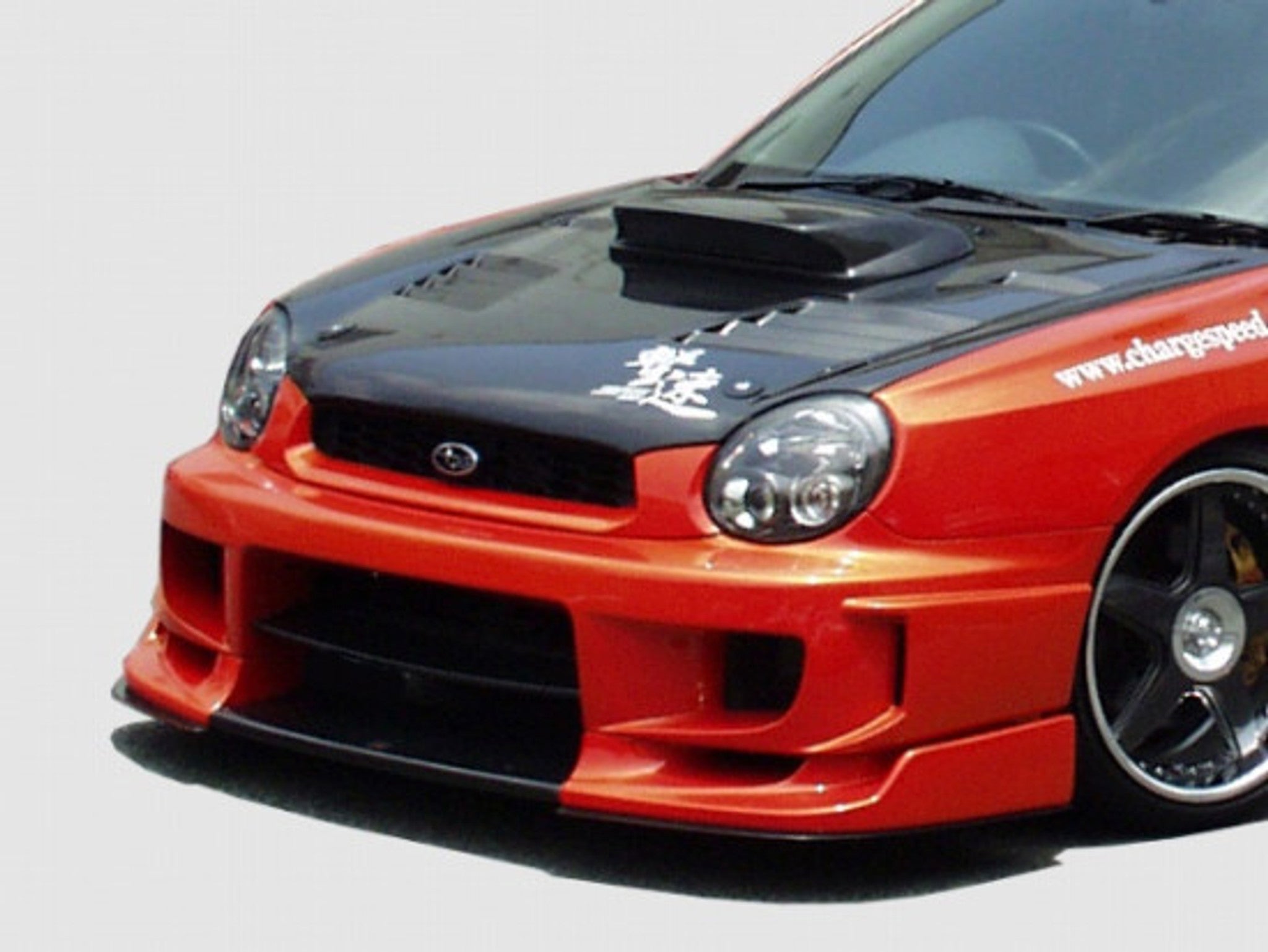 Charge Speed 2002-2003 Subaru Impreza GD-A Zenki/ Round Eye Model Type-2 Full Bumper Kit With Straight Carbon Center Flap