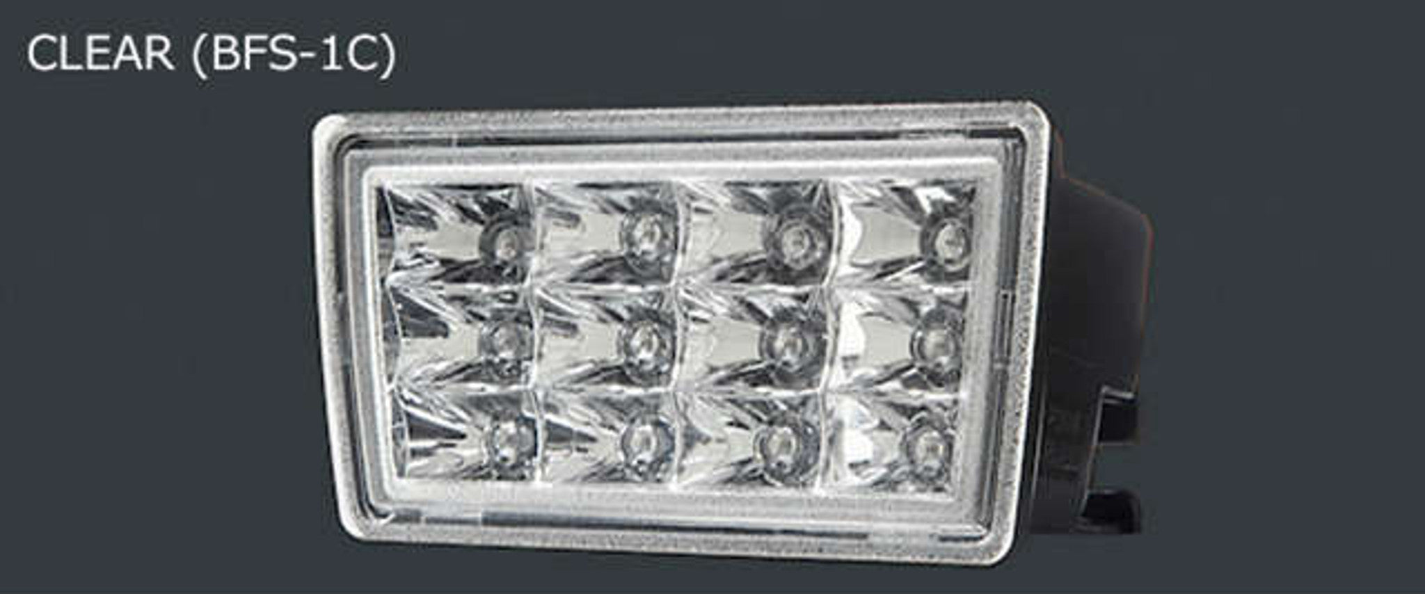 Charge Speed JDM Spec Subaru Clear LED back fog lamp with F1 style flash brake lamp-LENS=CLEAR, REFLECTOR=CHROME
