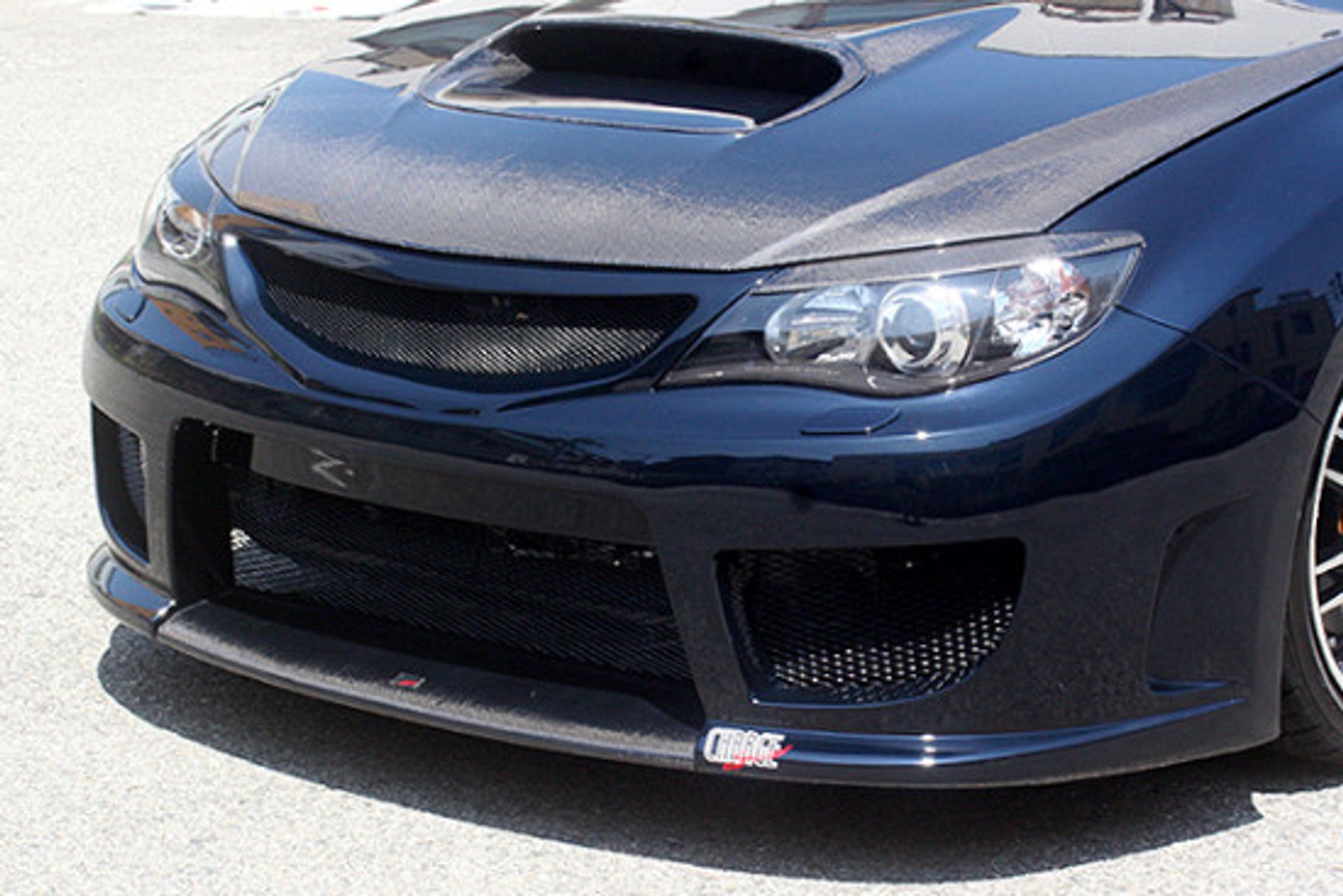 Charge Speed 2008-2014 Subaru WRX STi GR-B Hatchback/ GV Sedan Air Dam Finisher Cowl For Type-1 Front Bumper Carbon