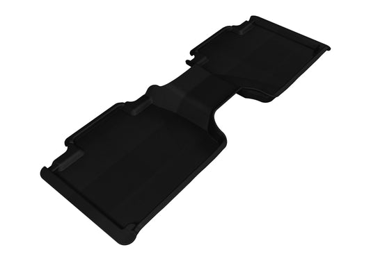 Black rubber 3D MAXpider 2nd row floor mats for Toyota Tacoma Access Cab (2012-2020) with textured surface and raised edges.
