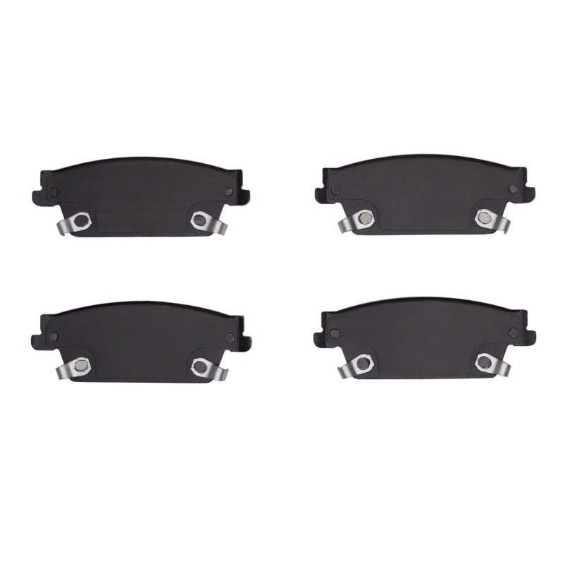 R1 Concepts Cadillac CTS-V rear ceramic brake pads, OE type, shown in black with metal backing plates.