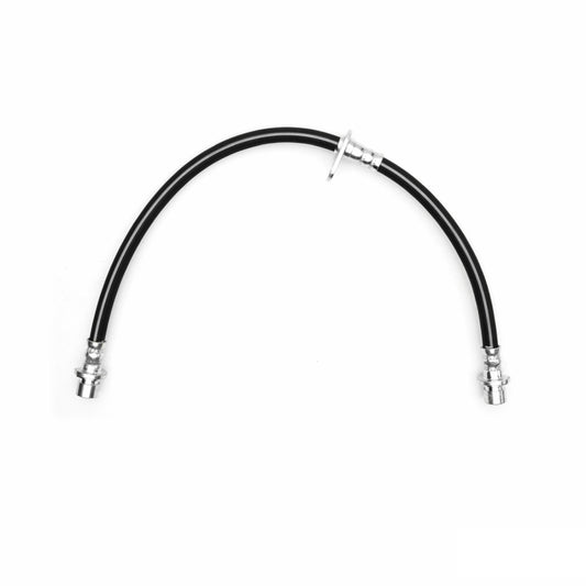 DFC Honda Insight rear brake hose from brake line kit, showing the flexible rubber brake line with fittings and metal connectors.