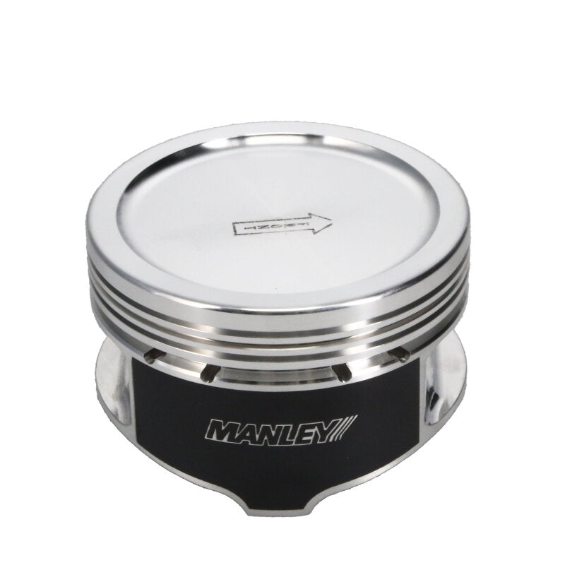 Manley Performance Ford 4.6L V8 forged piston set with 3.572-inch bore and 1.200-inch compression height, includes 8 pistons.