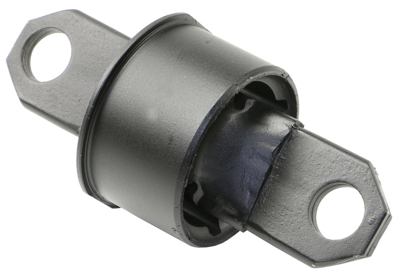 Moog Mazda 3 Sport rear control arm bushing for 2010-2013 Mazda 3 suspension arm replacement, close-up of bushing and arm.
