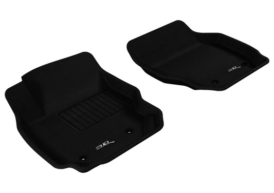 Black 3D MAXpider Kagu rubber floor mat for the 2007-2016 Volvo S80 first row, designed to protect and fit perfectly.