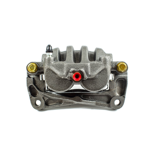 PowerStop OE front right autospecialty brake caliper with bracket for Saab 9-2X 2005-2006, showing detailed brake component.