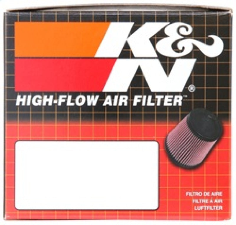 K&N Universal Rubber Round Tapered Air Filter with 3-inch base, 2-inch top, and 3-inch height, designed for universal fit.