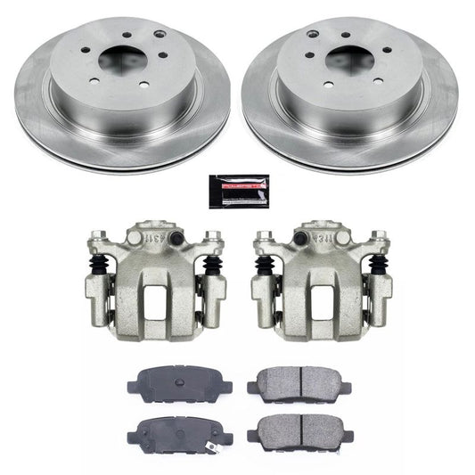 PowerStop rear brake kit with calipers for Infiniti FX35 (2003-2008), OE-style brake components and hardware.