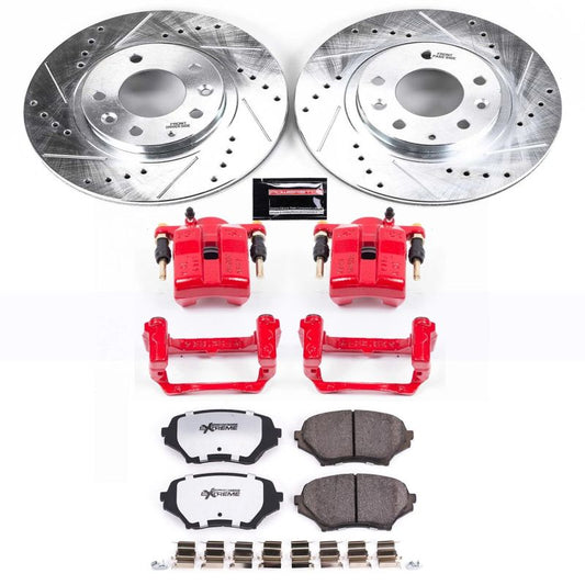PowerStop Z26 Street Warrior front brake kit for Mazda MX-5 Miata, includes performance calipers and brake components