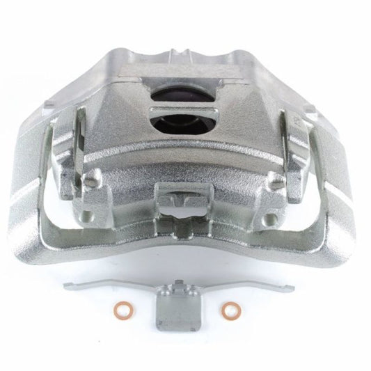 PowerStop front left OE brake caliper with bracket for Audi A4 (2005-2009) showing metal caliper and mounting components.