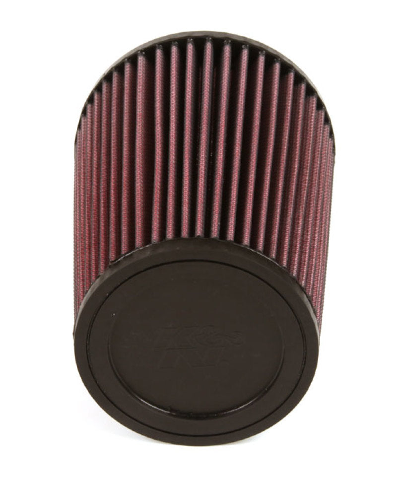 K&N Engineering universal rubber air filter with 4-inch flange, 7-inch height, and 5 3/8-inch base for vehicle intake systems