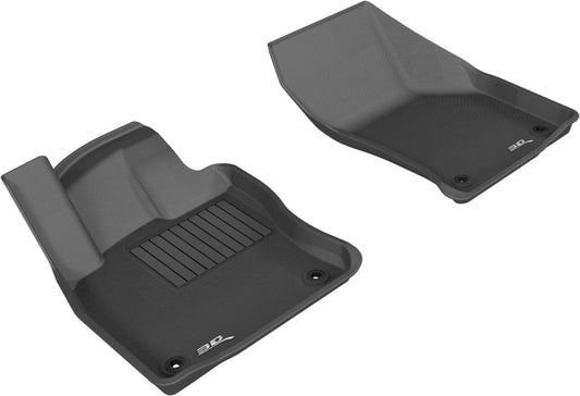 3D MAXpider black rubber floor mat for 2015-2018 Volkswagen Golf Kagu first row, designed to protect vehicle interior flooring.