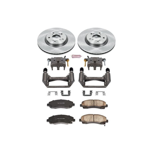 PowerStop OE front brake calipers for Acura TL 2009-2014, part of Autospecialty kit with calipers and hardware.