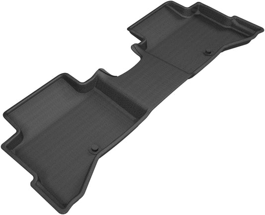 Black 3D MAXpider rubber floor mats for Kia Niro 2017-2019 second row, durable all-weather car interior protection