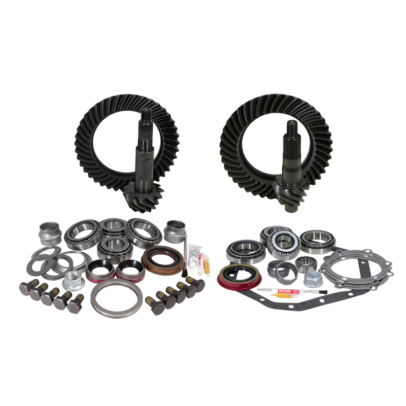 Yukon Gear & Axle differential install kit for Dana 60, Dana 88, GM 14T with 5.38 gear ratio, includes components for standard rotation.
