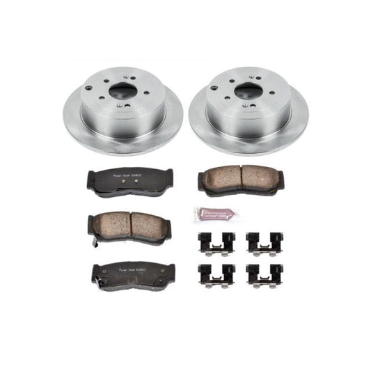 PowerStop rear OE brake kit for 2007-2009 Hyundai Santa Fe, includes brake rotors and pads, automotive brake components