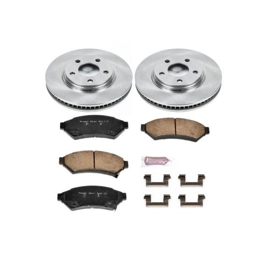 PowerStop OE front brake kit for Buick Allure 2005-2009, includes brake rotors and pads for reliable stopping power