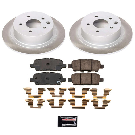 PowerStop rear semi-coated rotor kit for 2007-2010 Nissan Altima, performance brake kit with blank rotors.