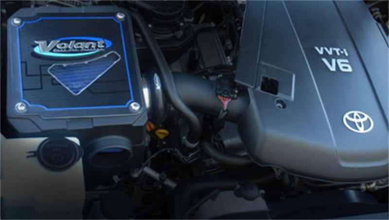 Volant Cold Air Intake System for Toyota Tacoma 4.0L V6 PowerCore closed box, showing the intake components and filter.