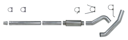 Diamond Eye Performance Catback exhaust system for 2004.5-2007.5 Dodge Ram Cummins 600 with dual 5-inch tips, shiny stainless steel finish.