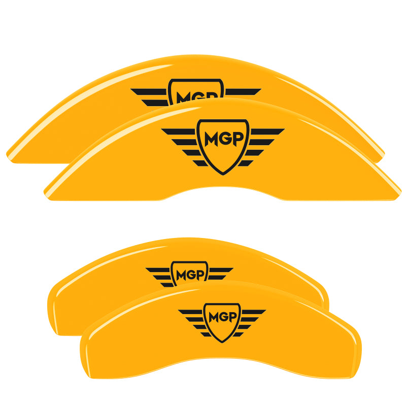MGP 2 Caliper Covers Engraved Rear MGP Yellow Finish Black Characters 2007 Acura RL