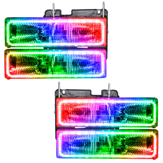 Oracle Lighting Chevrolet C10 SMD HL ColorSHIFT headlights without controller, showcasing the LED headlight assembly with distinctive design.