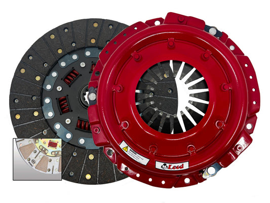 McLeod Racing Ford Mustang 3.7L Super Street Pro clutch pack with clutch discs and pressure plate for single clutch kit.