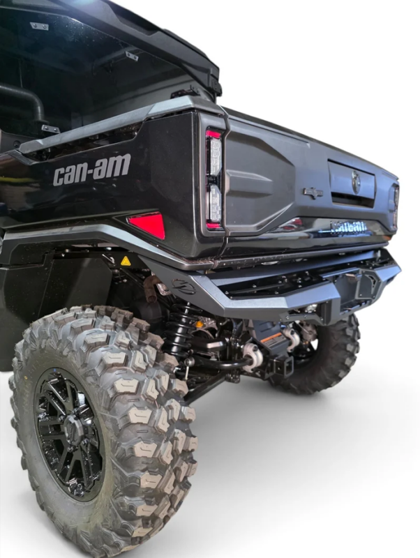 Elektric Off Road steel rear bumper for Can-Am Defender HD11 off-road vehicle, durable and designed for off-road protection.