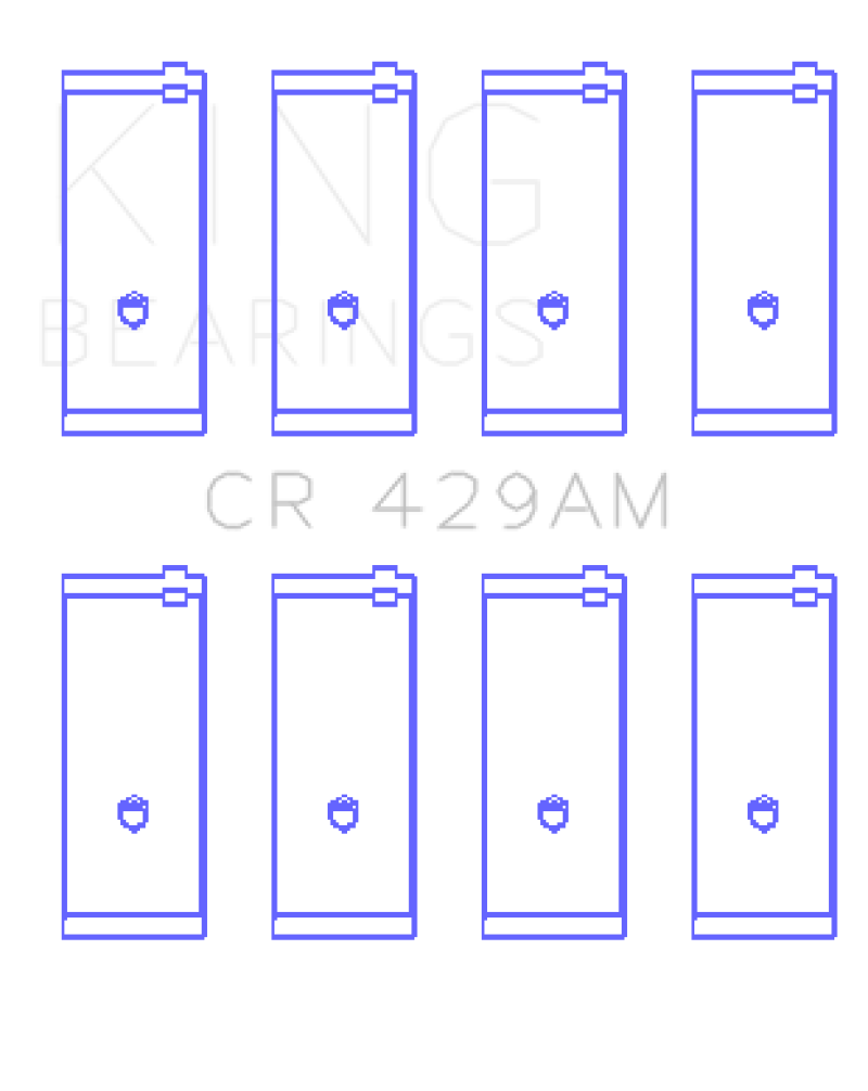 King Engine Bearings Toyota 2A/3A/4A (Size +0.25) Rod Bearing - Set of 4 Pairs
