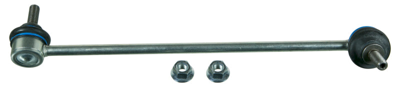 Moog front right sway bar endlink for BMW 228i 2014-2016, automotive suspension part with metal connecting rod and bushings.