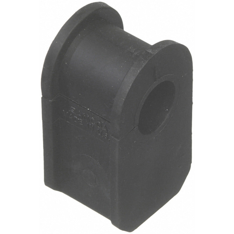 Moog Ford E-350 Super Duty sway bar bushings, front to frame, shown in black rubber with metal sleeves for secure fit
