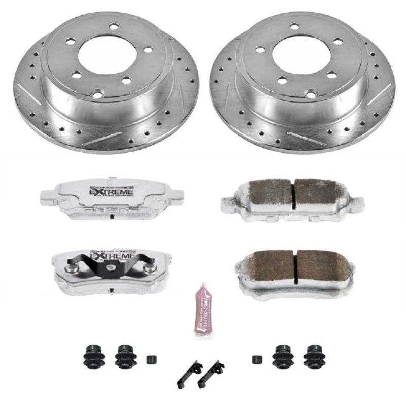 PowerStop Z26 Street Warrior rear brake kit for 2011-2014 Chrysler 200, includes performance brake rotors and calipers
