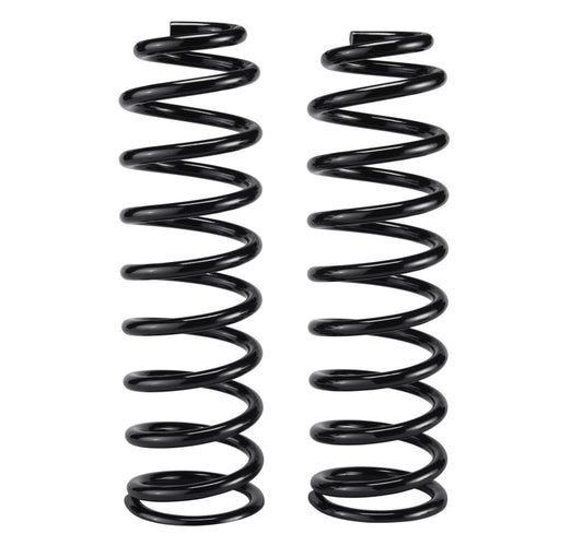 Old Man Emu ARB OME coilover springs for export and competition use, showing two durable coil springs on a neutral background.
