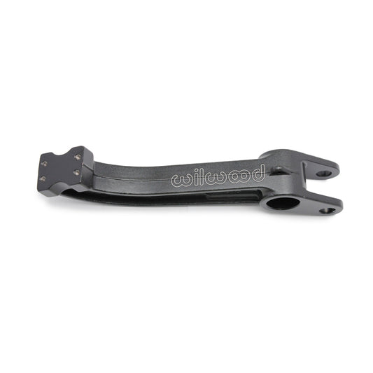 Wilwood 6:1 pedal brake system showing black aluminum pedal with mounting hardware and adjustable linkage for racing or performance vehicles.