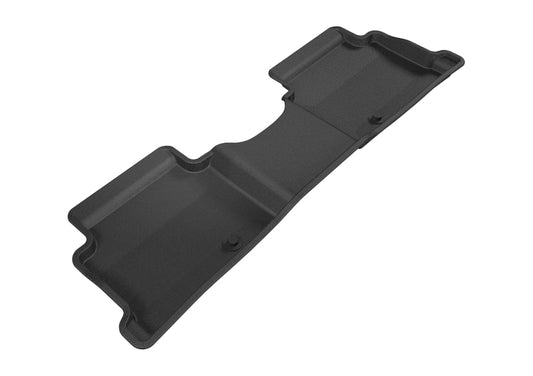 Black 3D MAXpider rubber floor mats for 2018-2020 Hyundai Elantra GT second row, durable all-weather interior protection.