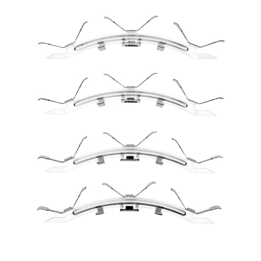 Chevrolet Corvette DFC brake hardware kit with front premium components, including clips and springs for brake system installation.