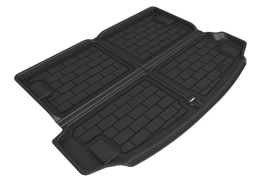 Black 3D MAXpider cargo liner for 2020 Land Rover Range Rover Evoque, rubber floor mat with cross fold design.