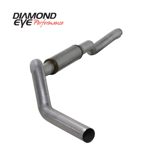 Diamond Eye Performance Catback exhaust system for 2006-2007.5 Chevy 6.6L 2500/3500, showing the single 5-inch pipe and muffler.