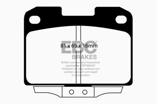 EBC Greenstuff rear brake pads for Dodge Stealth 3.0 4WD, performance brake pads with green friction material.