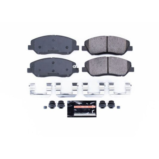 PowerStop Z23 Evolution Sport front brake pads with hardware for Hyundai Entourage 2007-2010, performance brake replacement