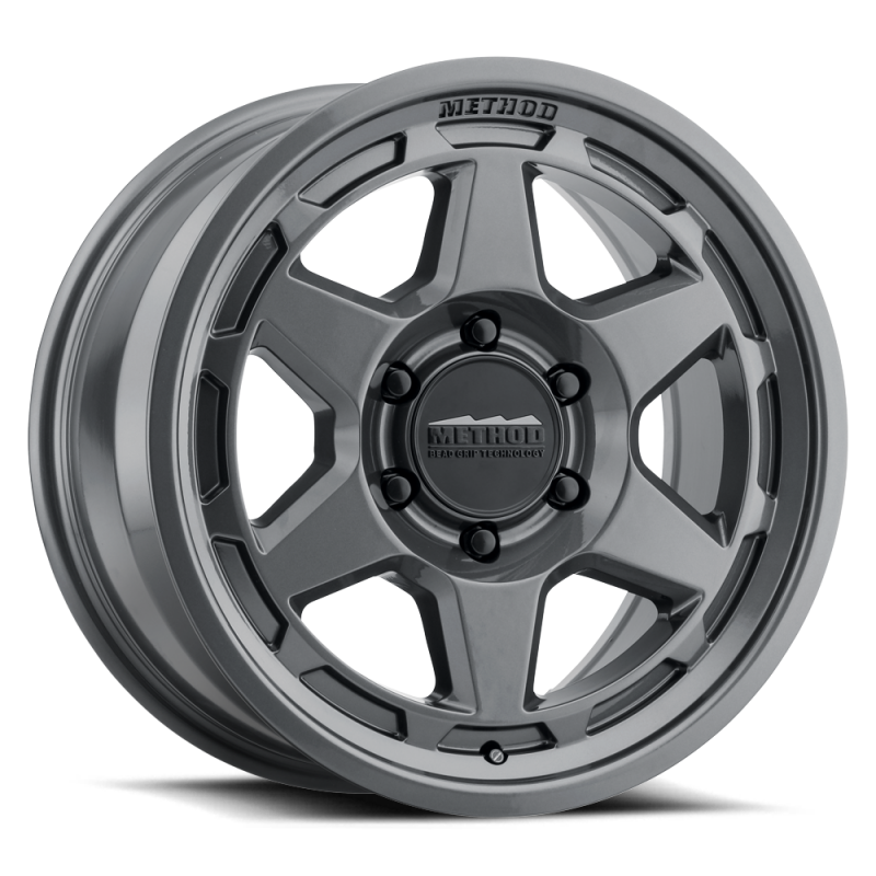 Method MR708 HD Bead Grip cast wheel in Gloss Titanium, 18x9 inches, +40mm offset, 5x120 bolt pattern, 72.6 center bore.