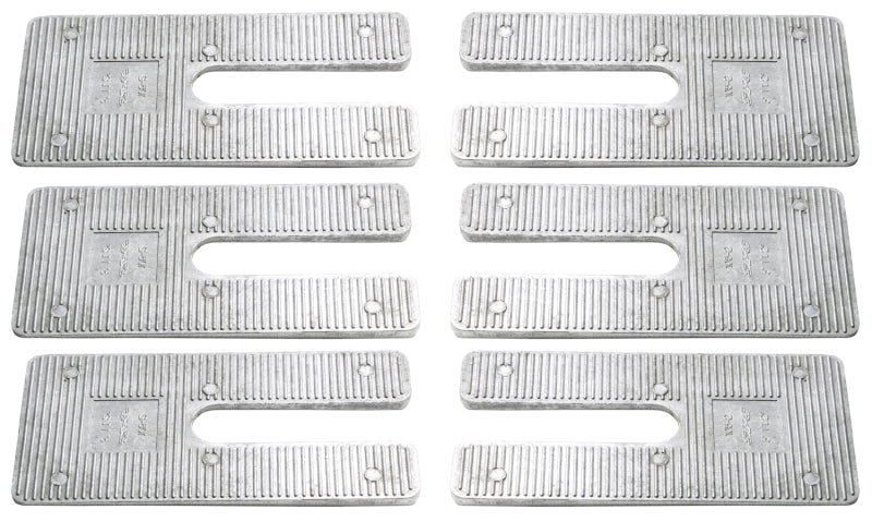 Moog 6-inch long caster wedge with 1.5-degree angle for suspension and alignment adjustment, used in vehicle caster correction.