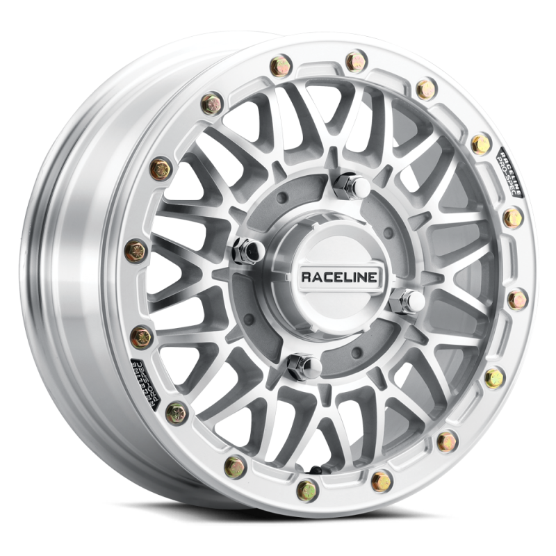 Raceline A15 Omega forged wheel, 15x6 inches, machined finish, 4x137 bolt pattern, 40mm offset, 110.18mm bore, automotive wheel