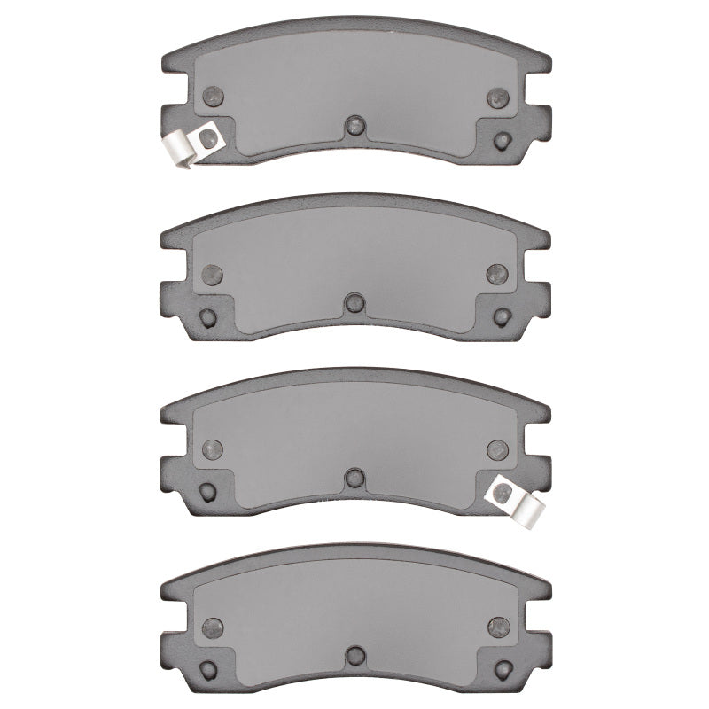 R1 Concepts OE brake pads for Buick Park Avenue R1 94-05, rear brake pads with metallic friction material and mounting hardware